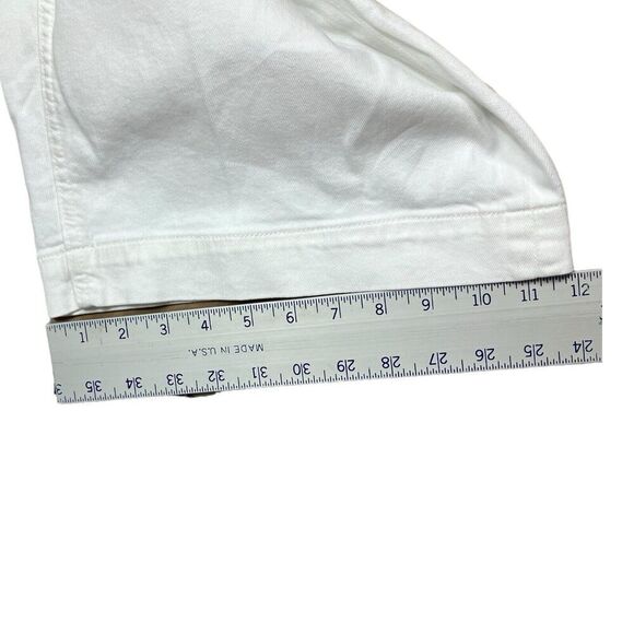 Jen7 by 7 For All Mankind‎ Bermuda Regular Shorts Cuffed Stretch White Sz 14 - Picture 7 of 12